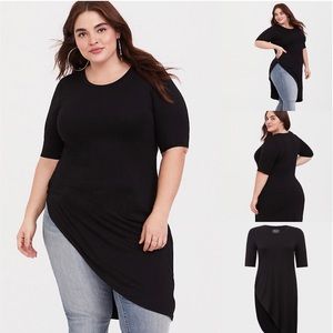 SUPER SOFT BLACK SIDE TWIST TUNIC SZ 4